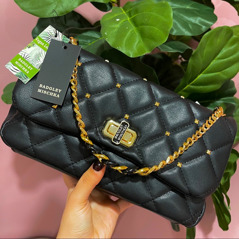 Badgley Mischka Black Crossbody Purse - Picture 1 of 5